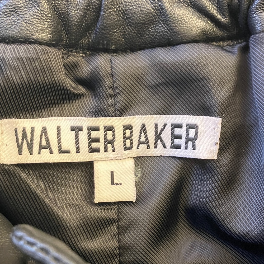 Walter Baker Black Leather Shorts - Picture 2 of 8